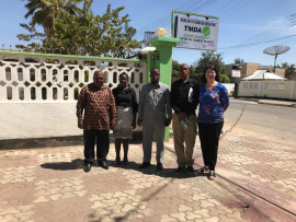  A group photo of TMDA  Central Zone officials with  delegates from the American Cancer Society and Palliative Care Tanzania who visited the office on 5th August 2019. The mission aim is to strategize on scaling up access to essential pain alleviating medi